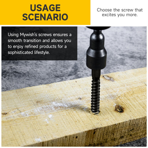 (20Sets) 1/4" x 2-1/2" Hex Head Lag Bolts, Heavy Duty Lag Screws with Washers, 304 Stainless Steel Bolts 18-8, Lag Screws Wood Screws, Partial Thread Black Oxide, 1/4 Bolt by Mywish