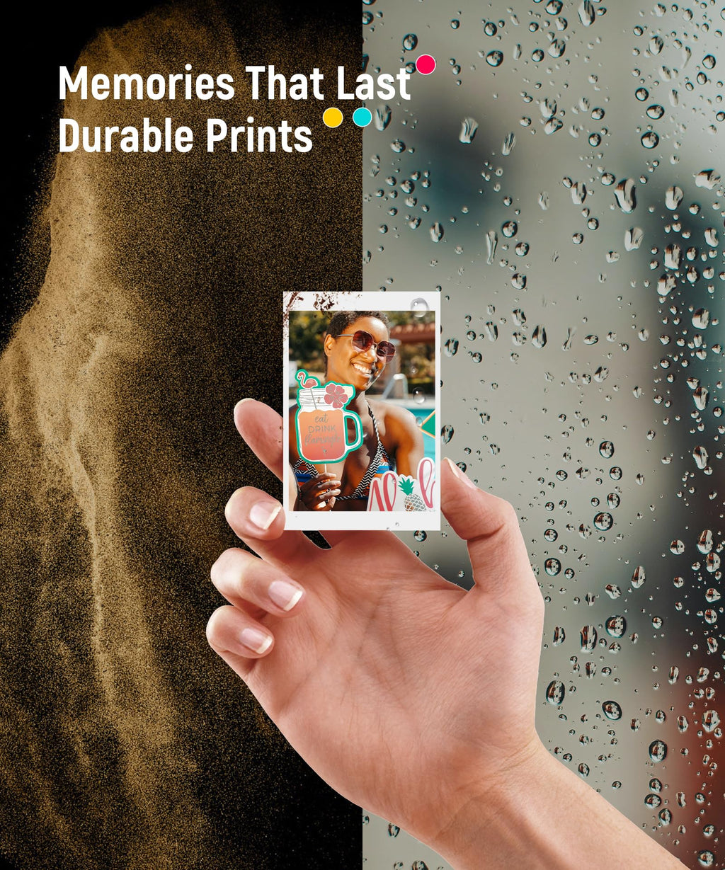 Liene Zink Photo Paper 2x3″, Liene Premium Photo Printer Paper (50 Sheets) w/Adhesive Back, Waterproof, Smudge Proof, Tear Proof, Instant Photo Paper Compatible with 2x3″ Photo Printer Scrapbook