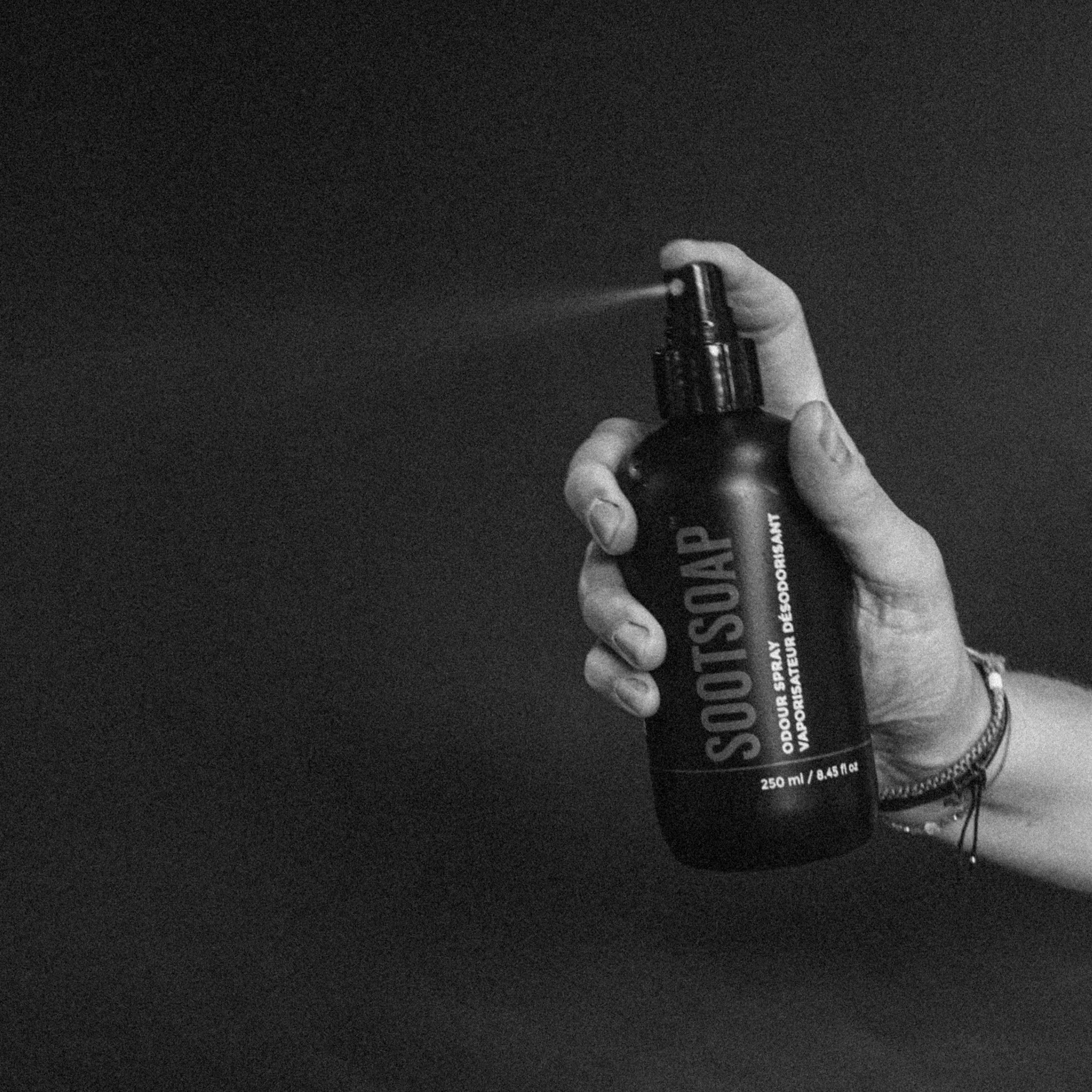 SOOTSOAP Odour Spray - fights bacteria that causes odour - detoxifying - all natural - biodegradable - 250ml - SOOTSOAP