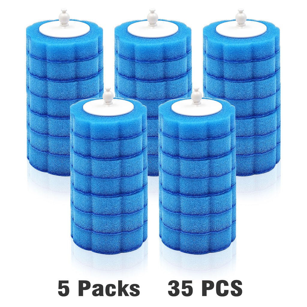 NEWE Disposable Toilet Brush Cleaner Refills 35PCS, Toilet Wand Replacement Heads