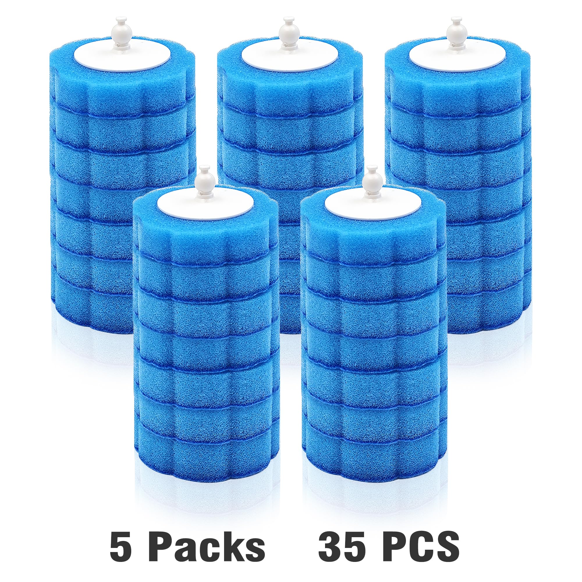 NEWE Disposable Toilet Brush Cleaner Refills 35PCS, Toilet Wand Replacement Heads