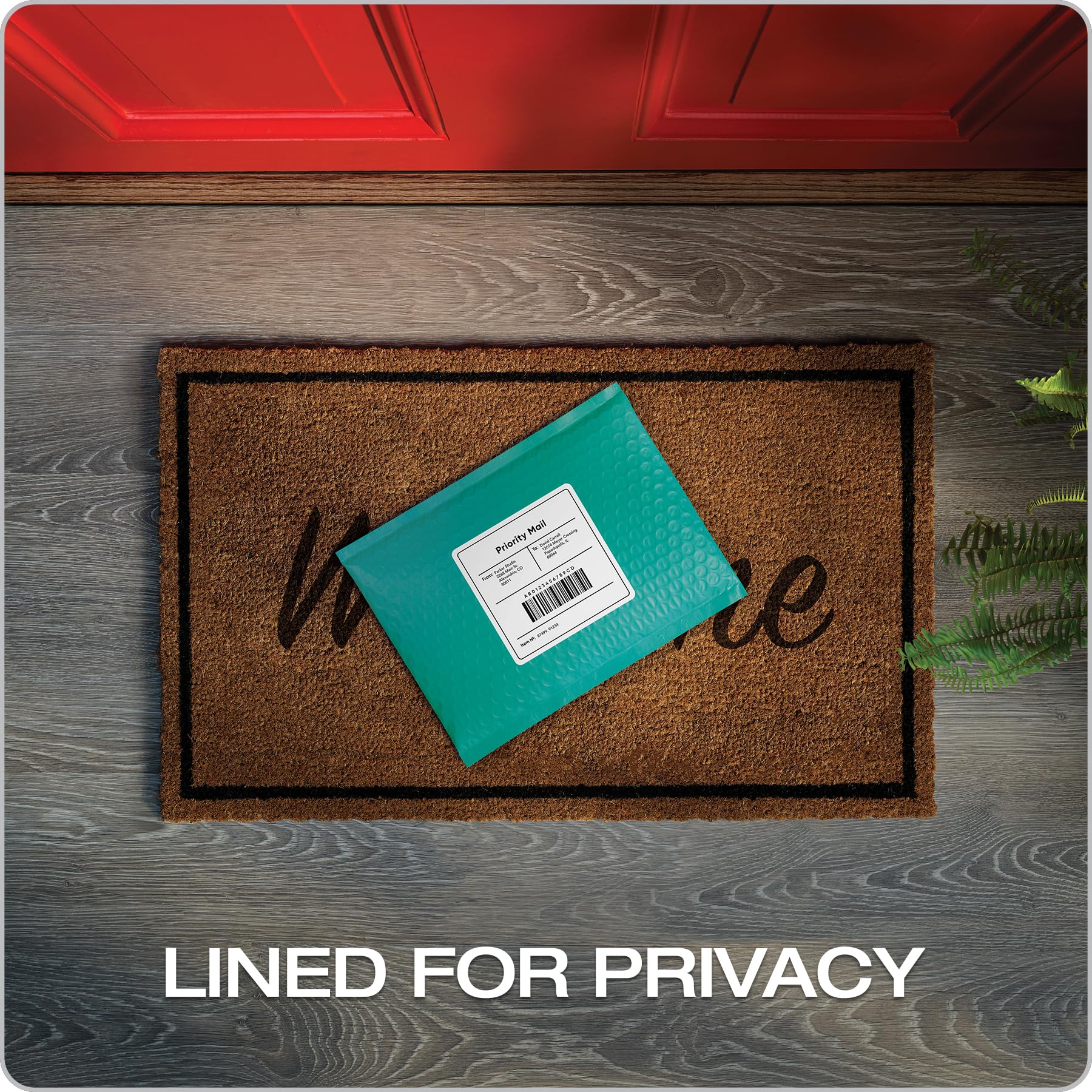 Quality Park Bubble Mailers, 6" x 9", Turquoise Poly Mailers, Padded Envelopes, Shipping Bags, Water Resistant, Self Seal, 50 Per Box (QUA85913)