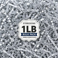 1LB (455g) Double Sided Silver Shredded Tissue Paper for Packing Gift Boxes - Premium Crinkle Cut Baskets Filler Shredded Paper, Recyclable Hamper Fillers for Packaging, Crafting & Gifting
