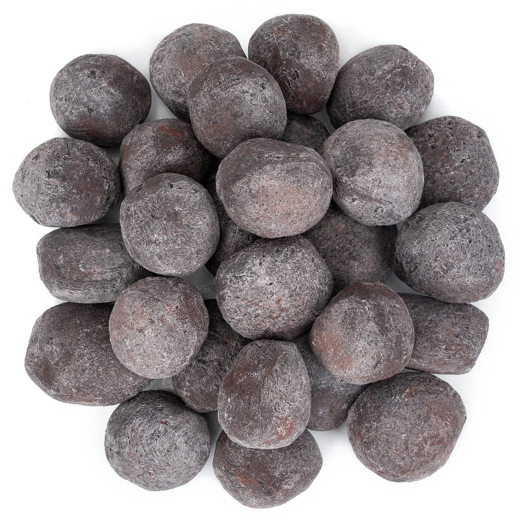 Stanbroil Light Weight Tumbled Lava Rock, Ceramic Fiber Lava Rock for Decorative Landscaping Stones for Outland Living Bond Portable Fire Pit, Gas Log Set and Fireplace, 27 pcs