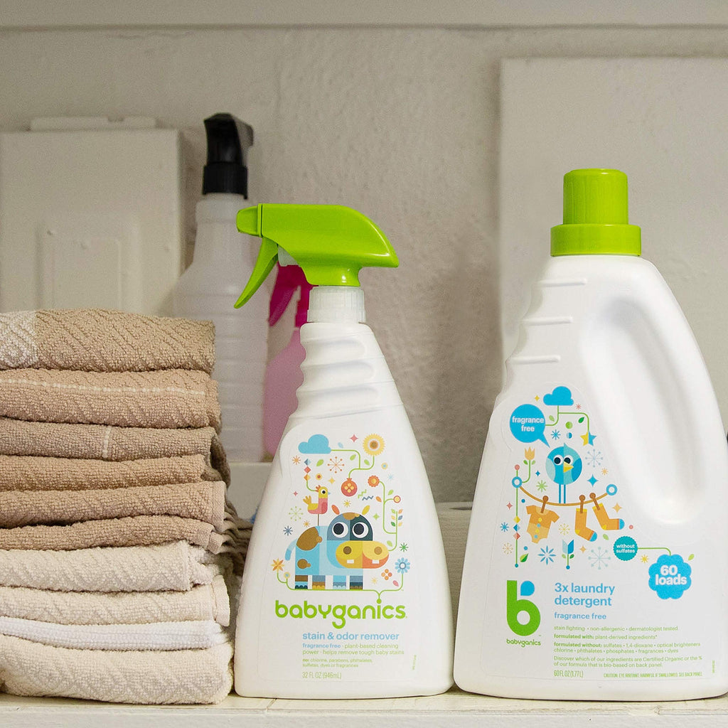Babyganics Fragrance-Free Baby Laundry Detergent, Simple Ingredients for Gentle Care, Formulated for Delicate Fabrics & Skin, Dye Free, 1.77 Liter, Packaging May Vary