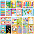 Pack of 22 11" x 17" Educational Posters for Toddlers Kindergarten Homeschool Supplies Classroom Decorations Preschool Distance Learning Decor ABC Poster Numbers and More