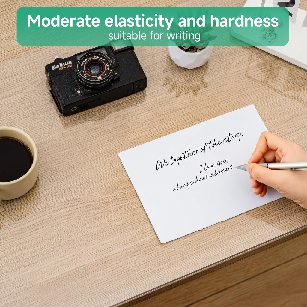 NATRKE Clear Desk Mat Pad, 35.4"x15.7" Large Transparent Computer Desk Mat Plastic Desktop Protector, PVC Writing Pad with Round Edge, Waterproof Wipeable Non-Slip Table Protector for Home Office