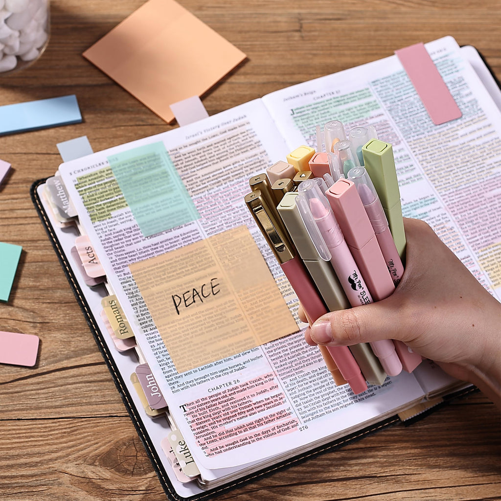 Mr. Pen- Bible Journaling Kit, Bible Study Supplies, No Bleed Bible Highlighters and Pens No Bleed, Bible Pens, Bible Journaling Kit for Gift, Bible Study Tools, Bible Study Kit, Pencil Case