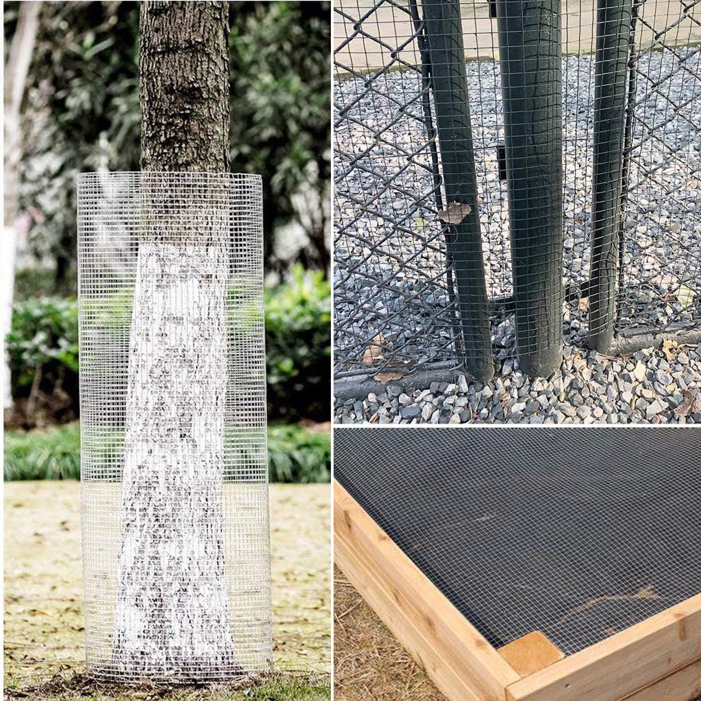 0.3*7m Hardware Cloth Wire Fence Roll Chicken Wire Mesh Stainless Steel Galvanized Garden Chicken Mesh Welded for Poultry Netting Cage Protection Plants Supports Hot Dipped Roll Fencing Rabbit Cages