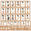 Hadley Designs Alphabet for Classroom Wall Decor - ABC Posters for Classroom Wall Chart Preschool & Kindergarten, ABC Letters & Number Line Elementary, Alphabet Cards, Boho Classroom Decor