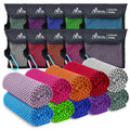 MENOLY 10 Pack Cooling Towels with Carrying Bags, 40"x12" Cooling Towels for Neck and Face, Instant Gym Towels, Cooling Towel Workout Towels for Sports, Sweat, Yoga, Camping, Running Cooling rag
