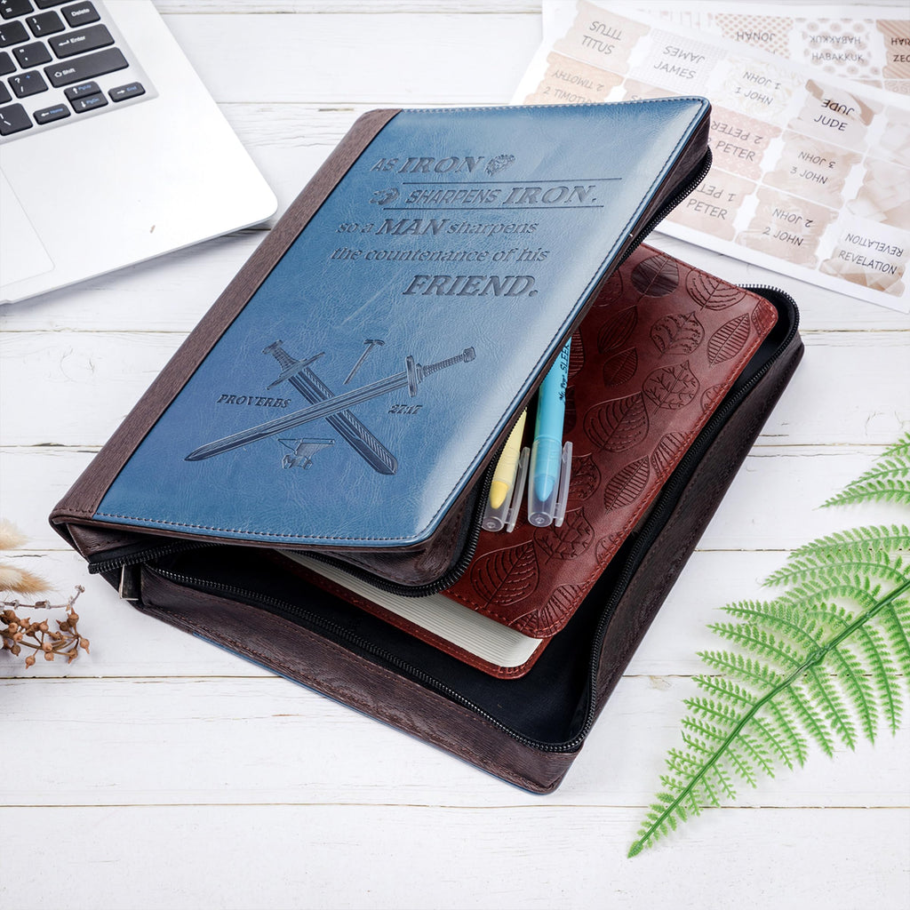 Mr. Pen- Faux Leather Bible Covers for Men, 10.7" x 7.5" x 2.4”, Bible Case for Men