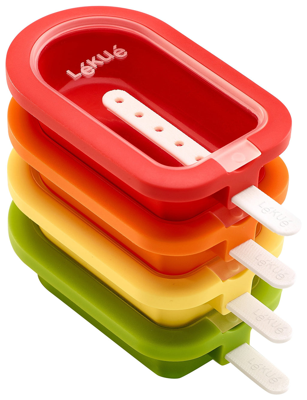 Lekue 3400221S01U150 4 Unit Stackable Ice Lollipop Mold