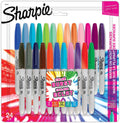 Sharpie Colour Burst Permanent Markers, Fine Point, Assorted Colours, 24 Count