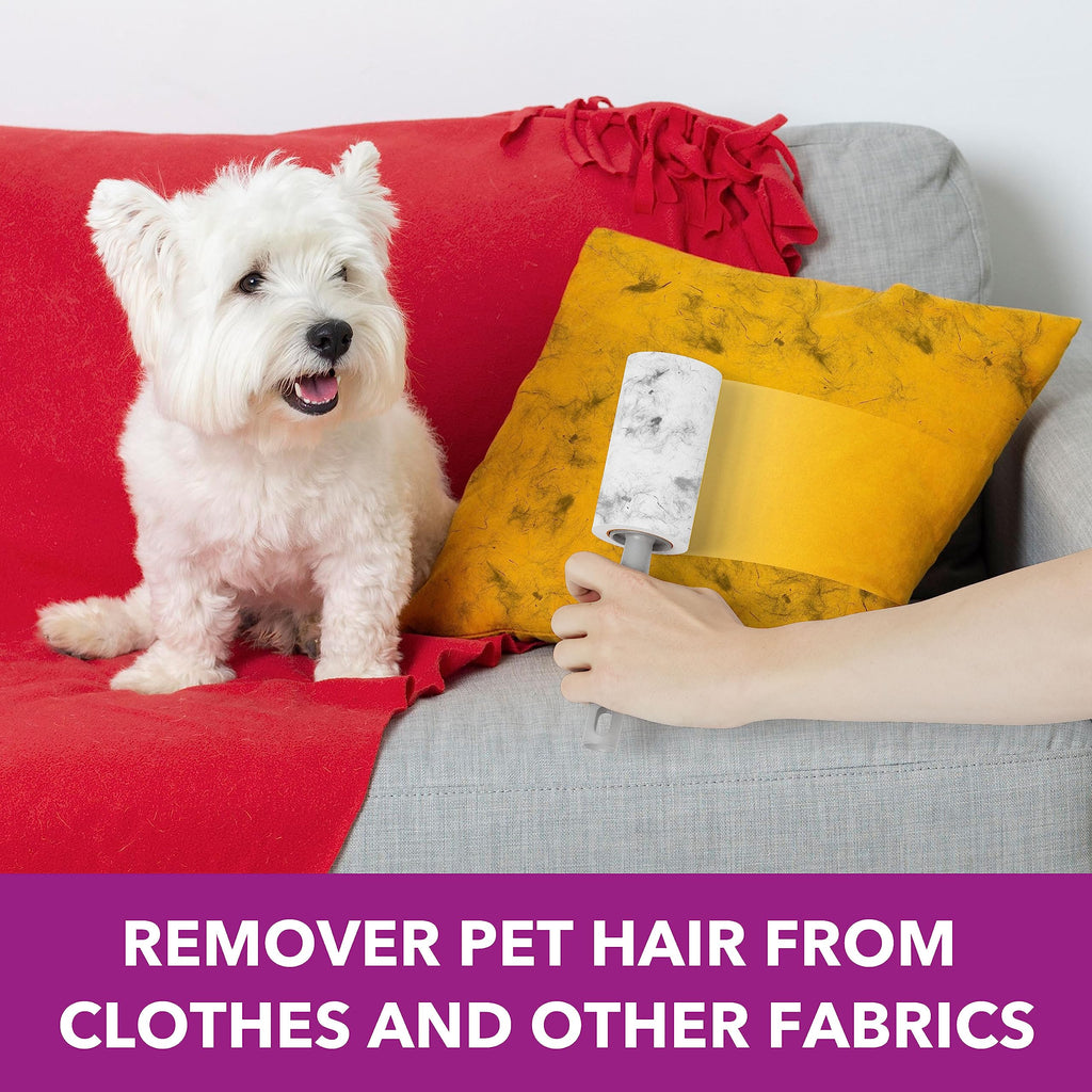 Lint Rollers for Pet Hair Extra Sticky, 1110 Sheets Mega Value Set Lint Roller with 5 Upgraded Handles, 10 Rollers Portable Pet Lint Remover for Clothes, Furniture, Carpet, Dog & Cat Hair Removal