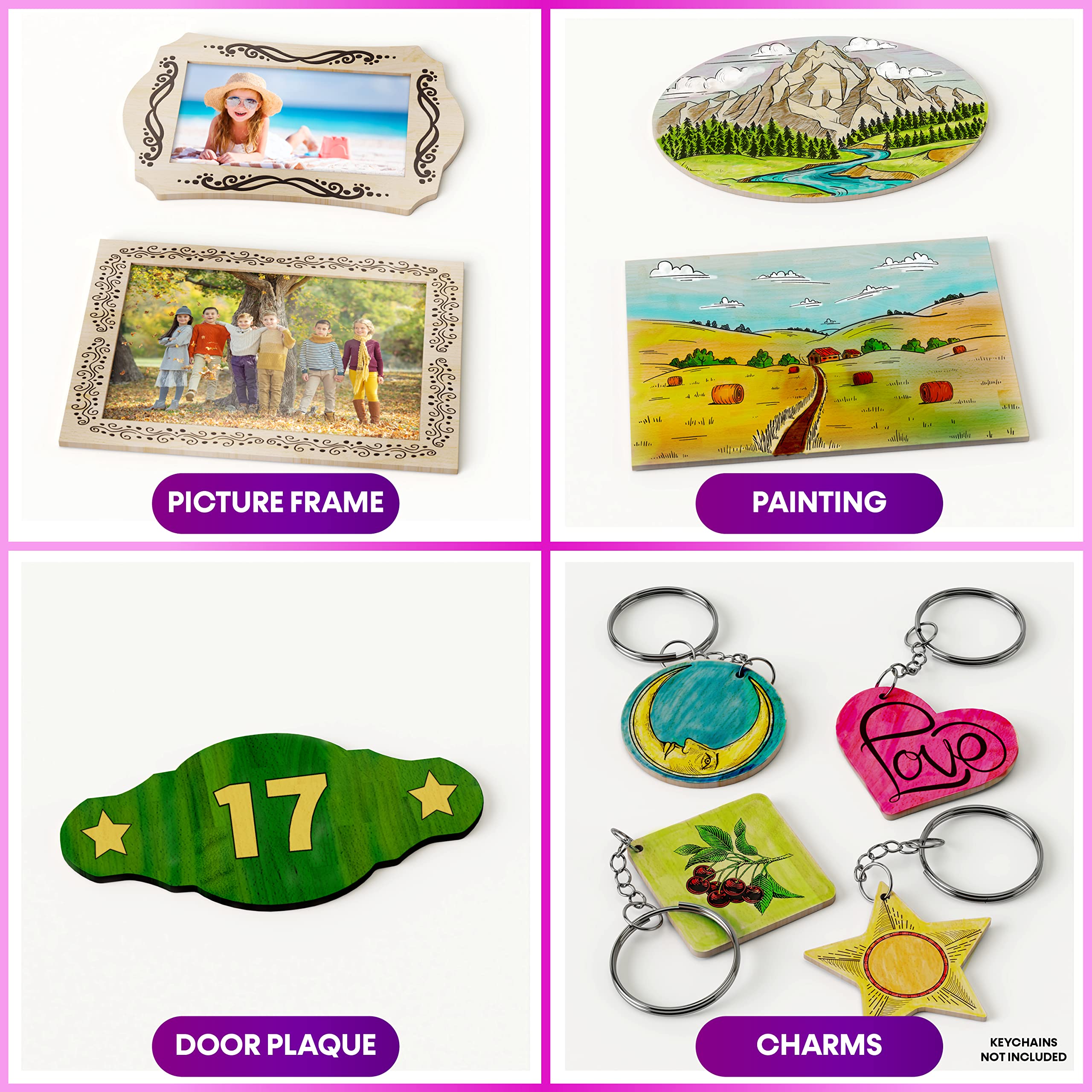 Beginners Wood Burning Kit - Cool Gifts - Craft Projects. Best Gift Idea. Teen Woodburning DIY Hobby Kits. Art Crafts Activities