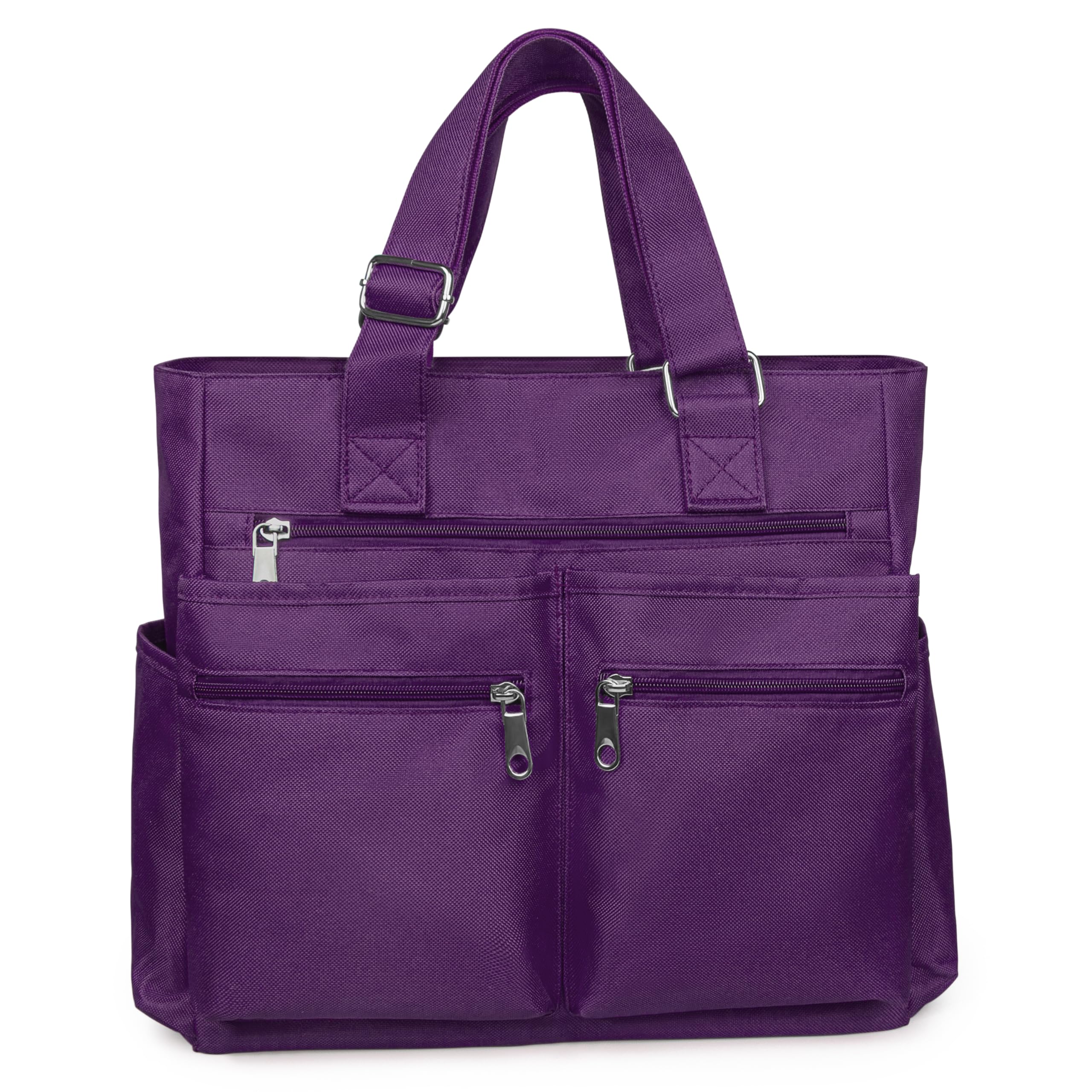 Canvas Tote Bag Waterproof Nylon Multi Pocket Shoulder Bags Laptop Work Bag Teacher Purse and Handbags for Women & Men