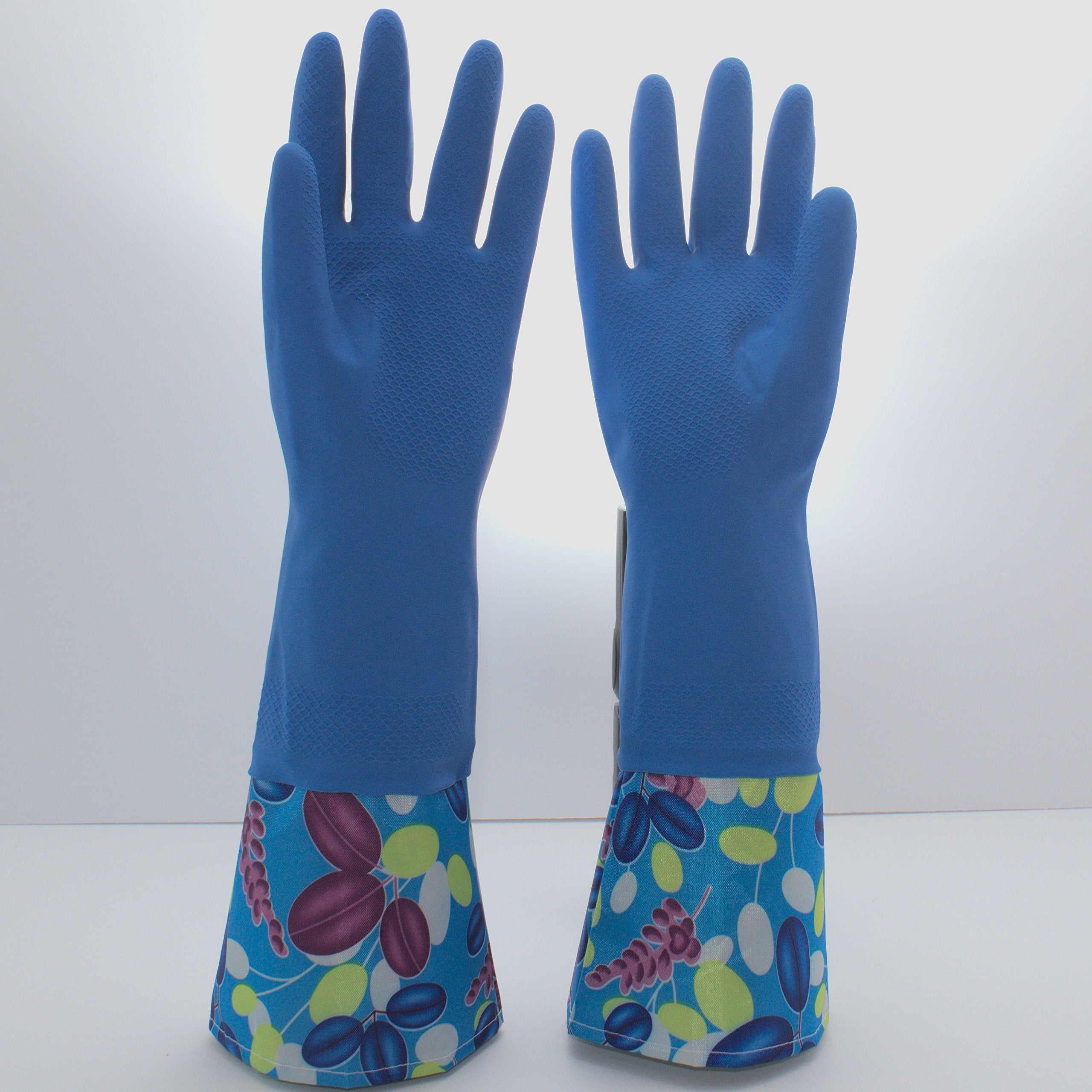 Reusable Waterproof Household Rubber Latex Cleaning Gloves, Kitchen Gloves - Pack of 3 (3, M)