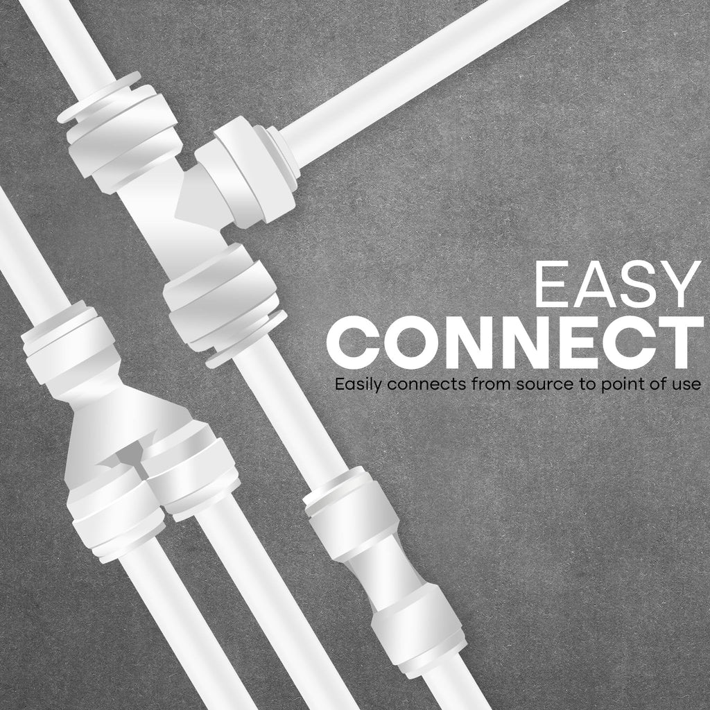 Metpure 3/8" OD x 25 Feet Length LLDPE Polyethylene Tubing for Reverse Osmosis De-ionized Water Filtration Systems, Refrigerators, and Other Appliances (3/8" OD, 25', White)