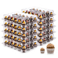 NPLUX 24 Count Mini Cupcake Containers 15 Pack Cupcake Holder with Detachable Tall Dome Lids Mini Plastic Stackable Cupcake Boxes for 360 Cupcakes, BPA Free