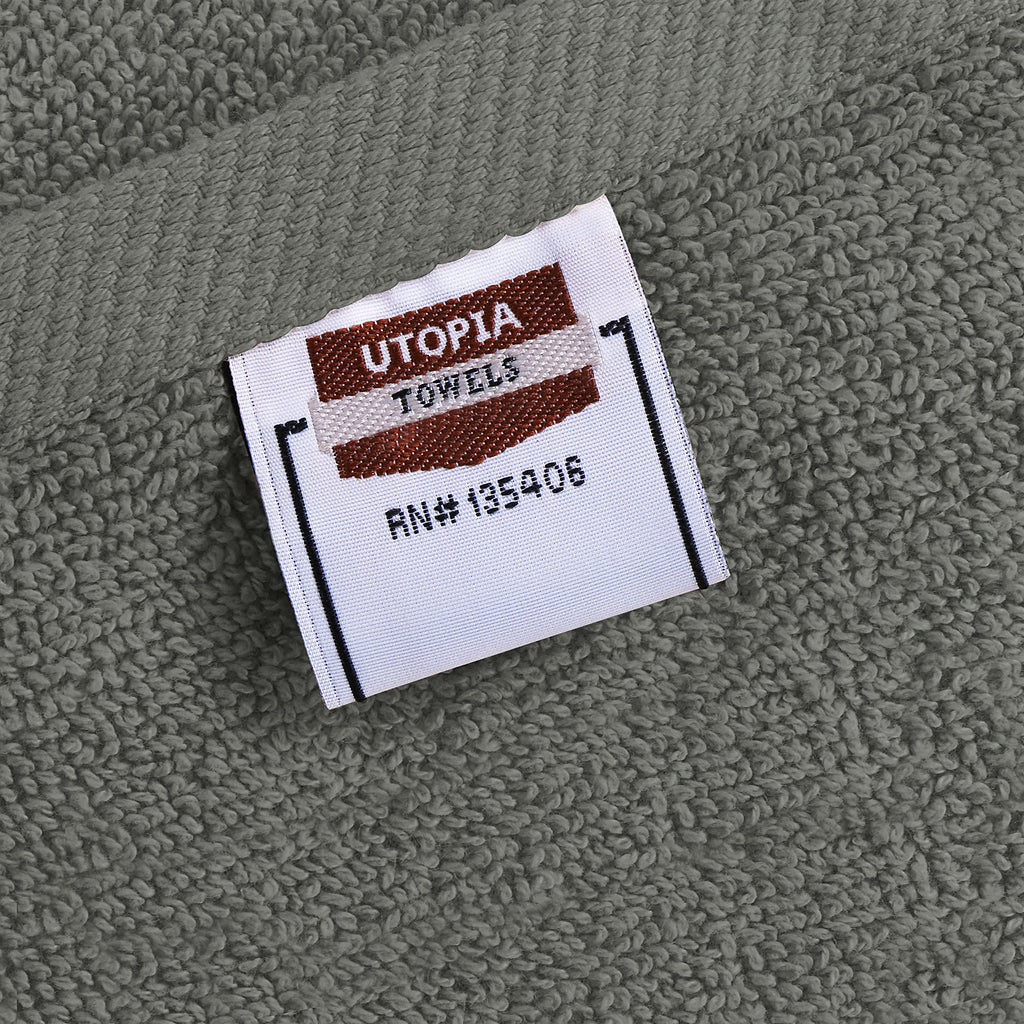 Utopia Towels 6 Pack Premium Hand Towels, 16 by 28 inches, 100% Ring Spun Cotton, Soft and Absorbent 600 GSM Towels for Bathroom, Gym, and Hotel, Grey