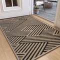 YDKGL Door Mat Indoor Outside Entrance 17"x30", Low-Profile Non Slip Outdoor Inside Doormat Entryway Mat, Dirt Resistant Absorbent Front Porch Welcome Entry Mats, Washable Easy Clean, Brown