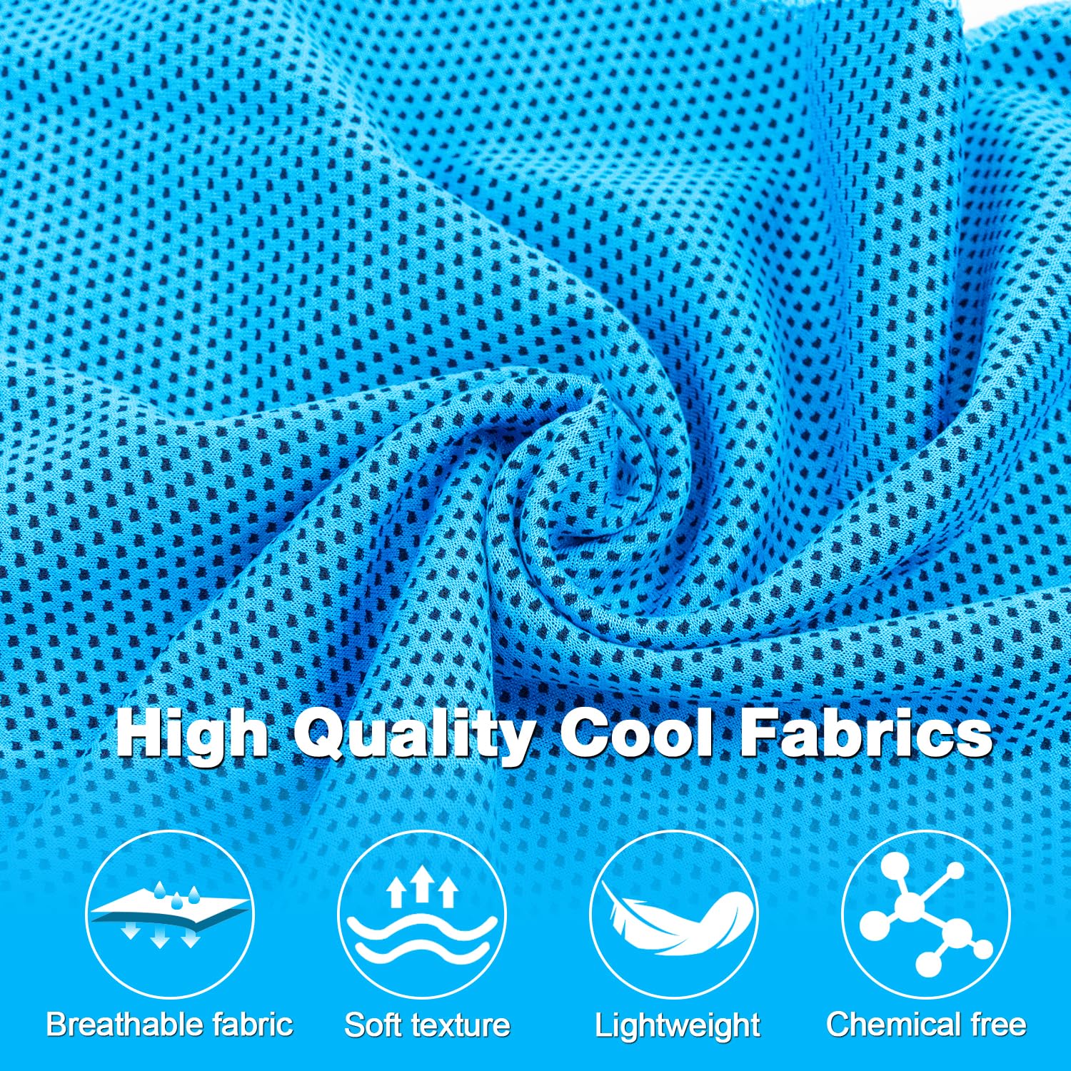 MENOLY 10 Pack Cooling Towels with Carrying Bags, 40"x12" Cooling Towels for Neck and Face, Instant Gym Towels, Cooling Towel Workout Towels for Sports, Sweat, Yoga, Camping, Running Cooling rag