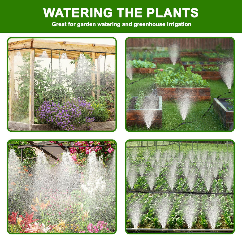LASTOOLS Misters for Outside Patio, 19FT(6M) Misting Line+6 Mist Nozzles, Outdoor Misting Cooling System for Patio Backyard Garden Greenhouse