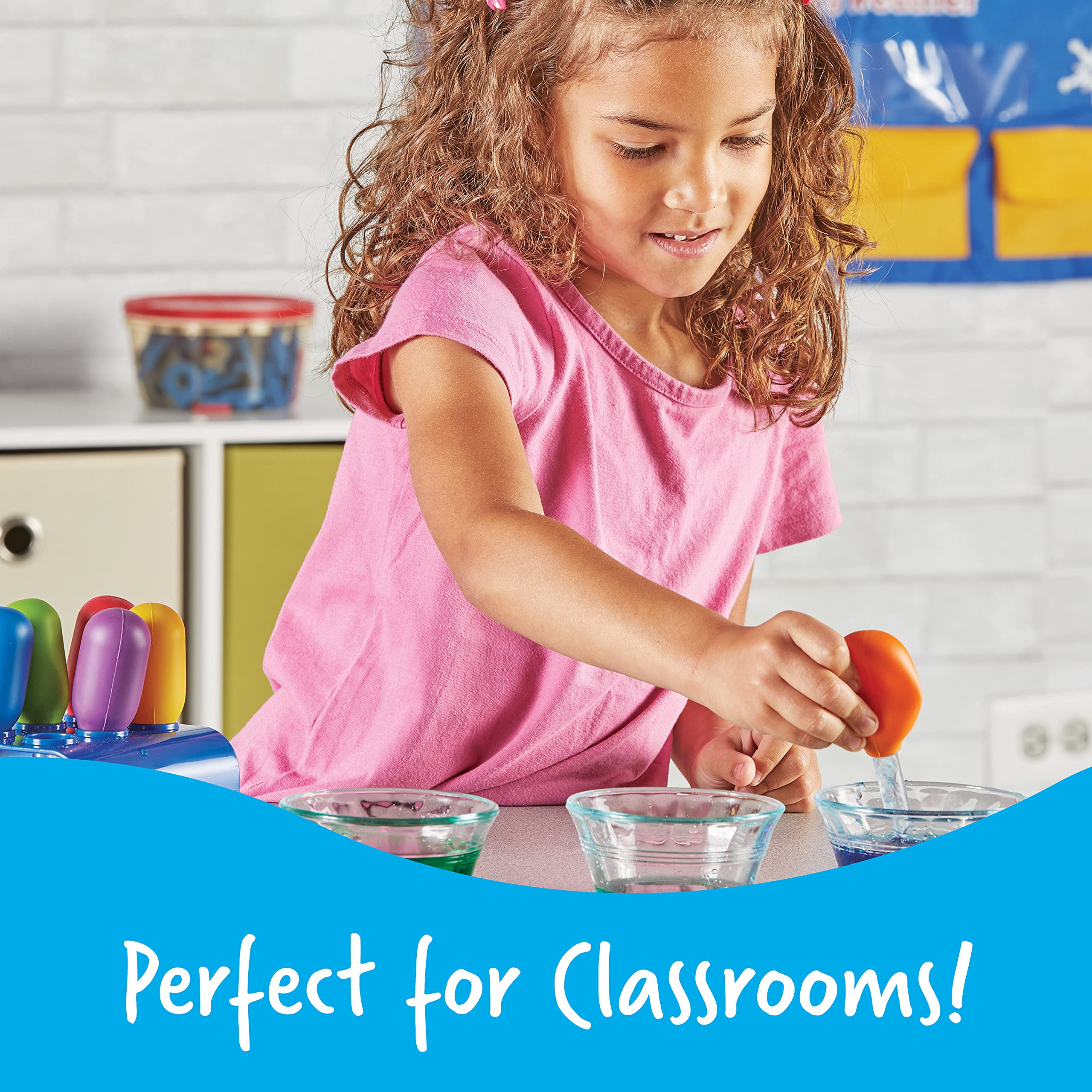 Learning Resources LER2779 Primary Science Jumbo Eyedroppers with Stand