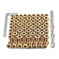 PGMJ 80 Pieces 1/4"-20 Wood Inserts Bolt Furniture Screw in Nut Threaded Fastener Connector Hex Socket Drive for Wood Furniture Assortment (1/4"-20 x15mm)