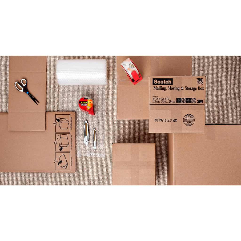 Scotch Long Lasting Shipping, Packing, and Storage Tape, 48 mm x 50 m, 4 -Pack