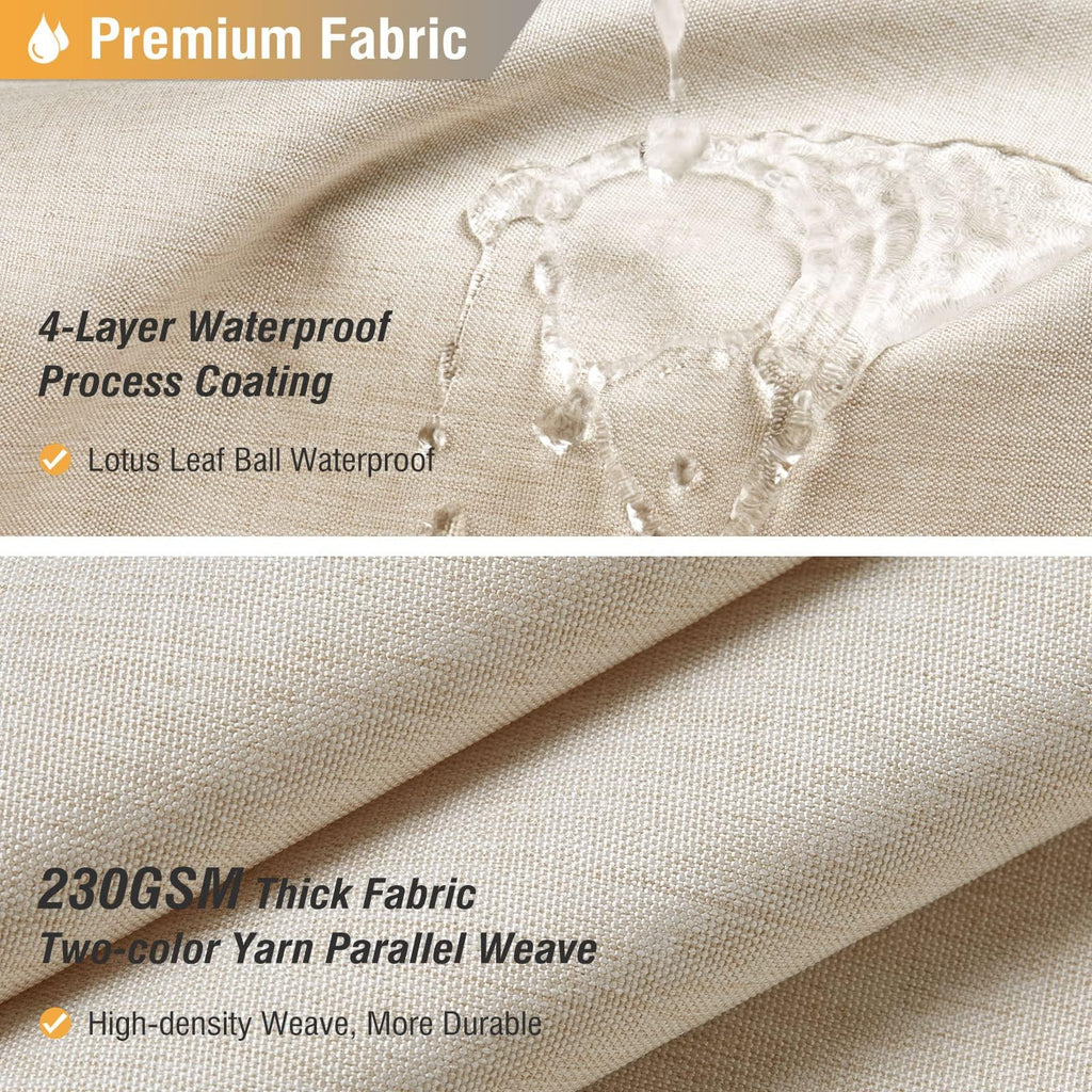 BTTN Fabric Shower Curtain, Linen Textured Cloth Shower Curtain Set with 12 Plastic Hooks, Hotel Luxury Neutral Modern Simple Waterproof Decorative Shower Curtains for Bathroom - 72"x72" - Beige/Cream