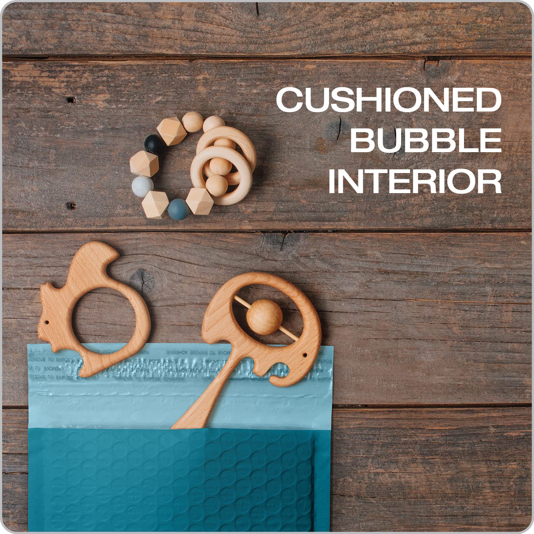 Quality Park Bubble Mailers, 6 x 9 Shipping Envelopes, Water Resistant Blue Poly Padded Envelopes, Redi-Strip Peel Off Closure, 50 Per Box (QUA85862)