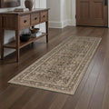 PureCozy Runner Rug 2x6 Brown Hallway Washable Kitchen Vintage Carpet Non Slip Long Indoor Bedroom Retro Traditional Beige Accent Throw Rug for Bathroom Office Entryway Laundry Dining