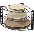 Simple Houseware 3-Tier Corner Shelf Plate Rack for Counter and Cabinet Organizer, Bronze