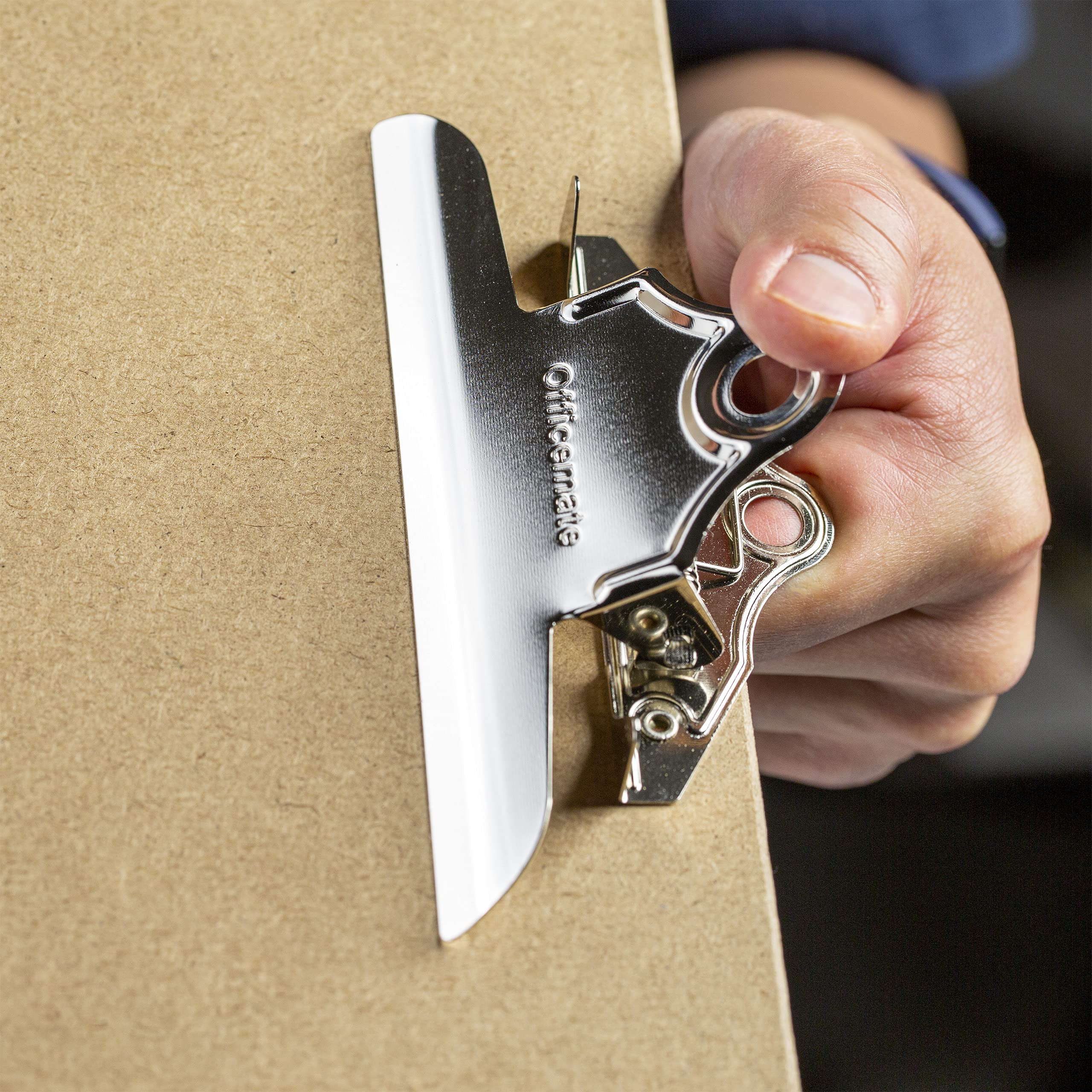 Officemate Recycled Wood Clipboards, 6 Inch Clip, 12 Pack Clipboards, Letter Size (9 x 12.5 Inches), Brown (83712)