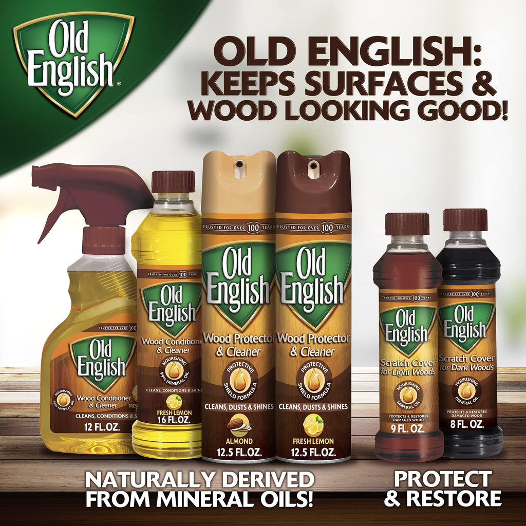 Old English Scratch Cover for Dark Woods, 8 fl oz Bottle, Wood Polish
