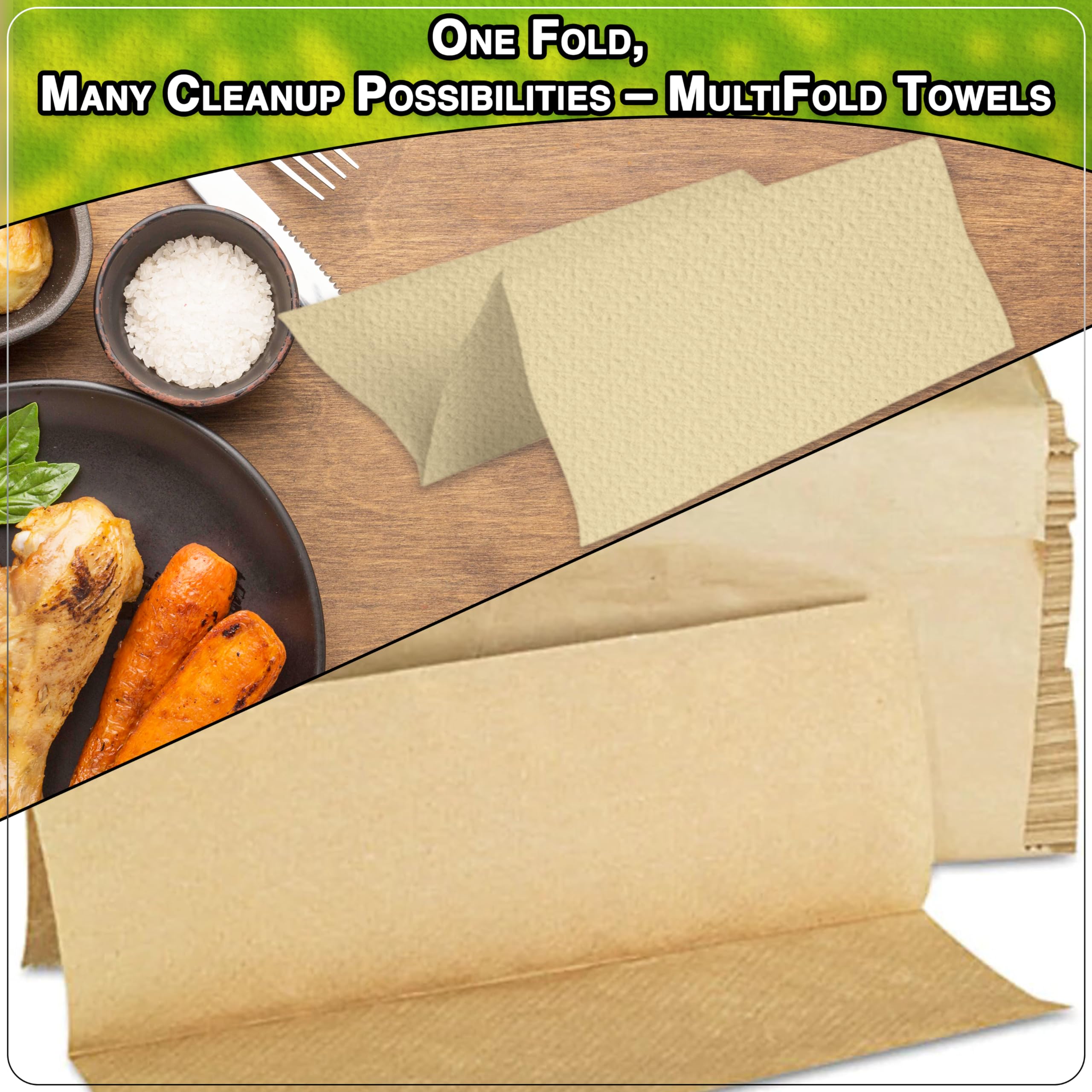 Kraft MultiFold Paper Towels- Pack of 2-250ct. Total 500 Towels