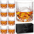 Whiskey Glasses Set of 8, 330ml Cocktail Glasses in Gift Box (Buy 6, get 2 Free), Crystal Old Fashioned Glass for Drinking Bourbon Vodka Rum Liquor, Barware Gifts for Men