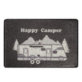Aucuda Happy Camper RV Door Mat for Indoor Outside Entrance, Camper Entrway Rugs Welcome Mat for Front Door,RV, 24"x16" Non-Slip Front Door Mat for Summer, Camping Door Mat Traps Dirt&Liquid, Grey Car