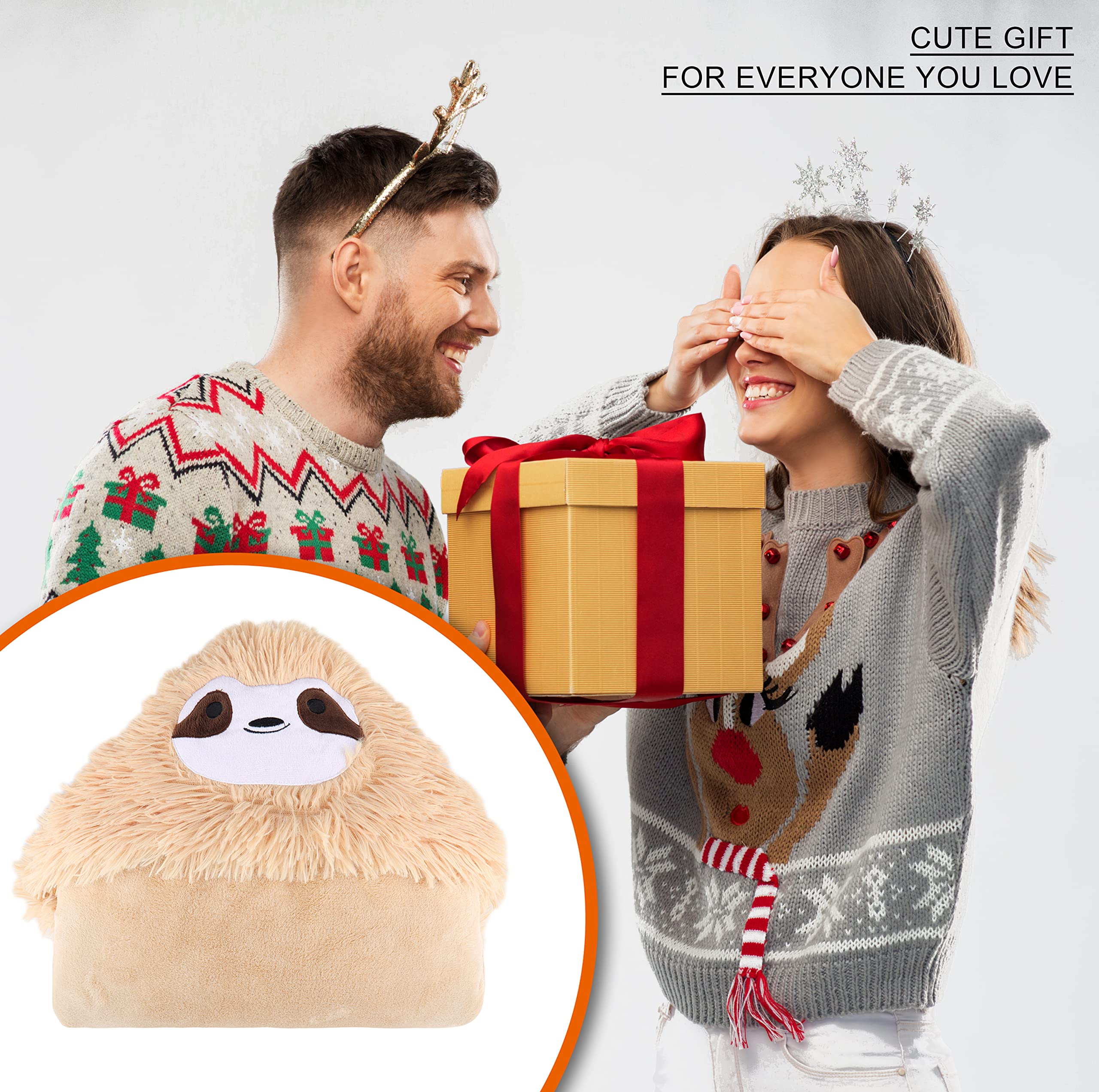 Moyel Sloth Blanket Fuzzy Soft Warm Wearable Hooded Blanket Birthday Gifts for Women Christmas Valentines Day Mothers Day Mom Gifts Sloth Gifts for Mom Friend Wife Sister Granddaughter Girlfriend