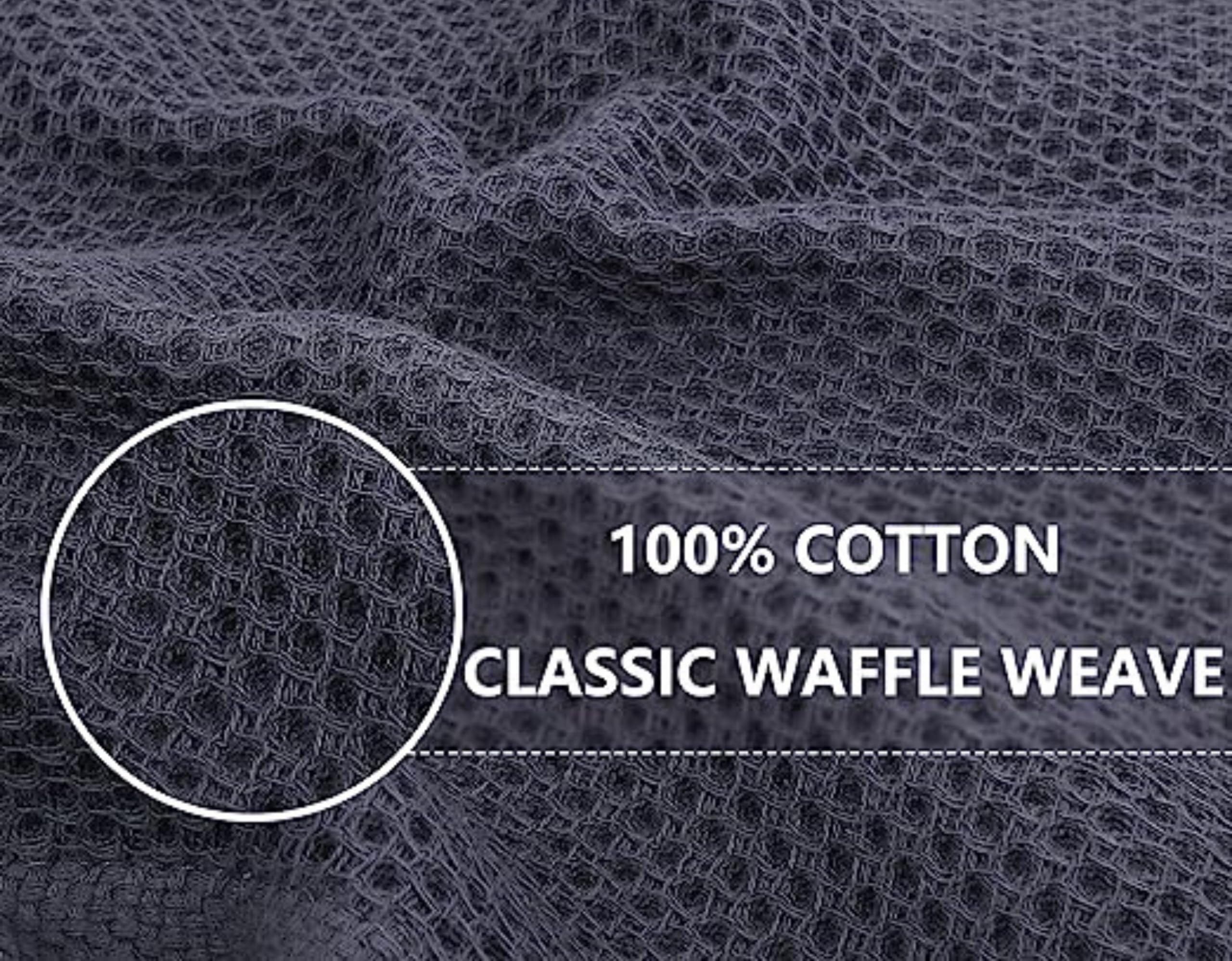 Sezy Kitchen Towels 100% Pure Cotton, Pack of 6, Highly Absorbent Super Soft Kitchen Towels, Waffle Weave Dish Cloths for Kitchen Washing Up, Quick Drying Durable Kitchen Cloth