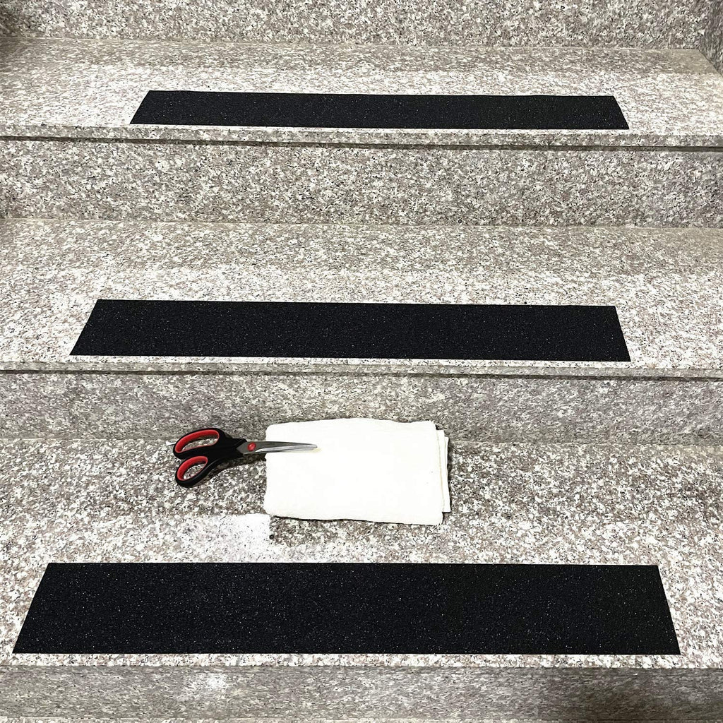 Cosimixo 4" x 35Ft Heavy Duty Anti Slip Tape for Stairs Outdoor, Waterproof Grip Tape Safety Non Skid Roll for Stair Steps Traction Tread Staircases Anti-Slip Strips Black