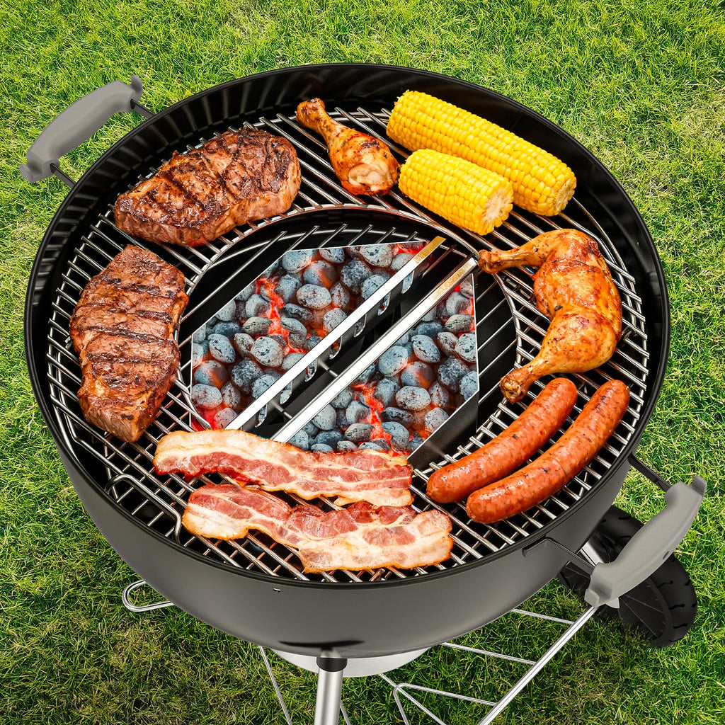 only fire Charcoal Basket Charcoal Briquet Holder Replacement for Weber 22 1/2 inch Kettle Grills - 2 pcs