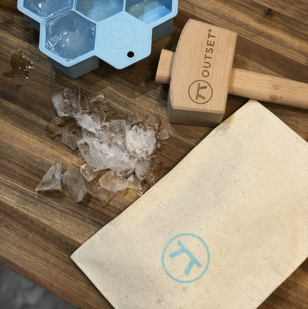 Outset Ice Mallet and Lewis Bag, Professional Bartender Kit