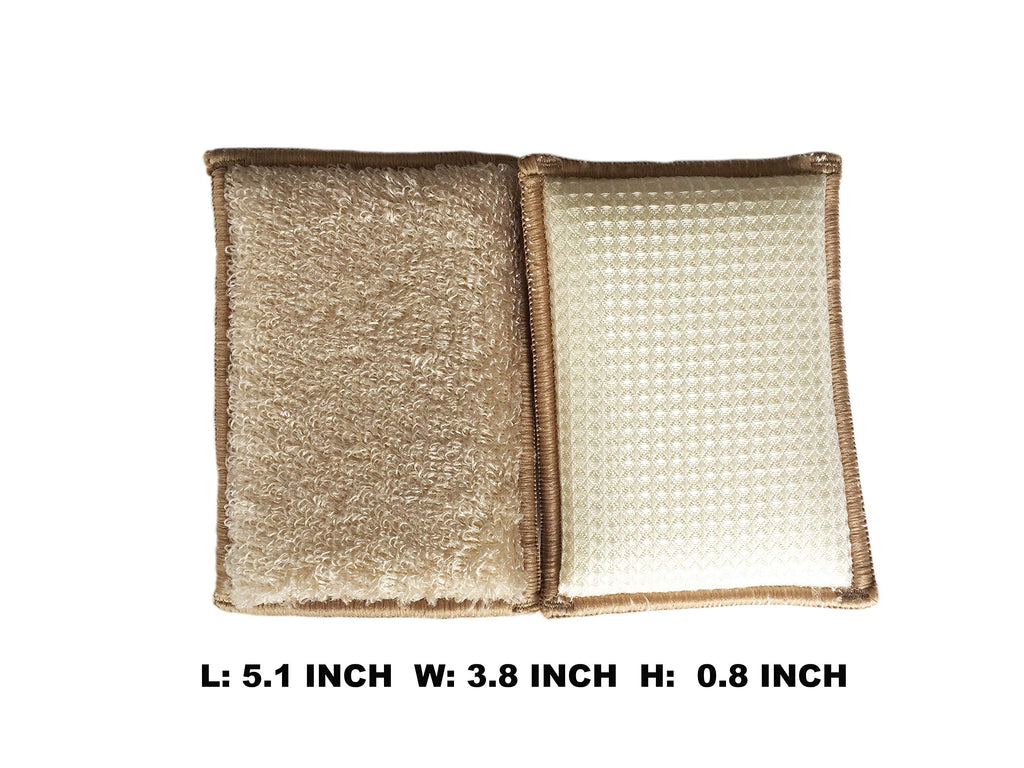 UKEENOR Natural Bamboo Sponges Kitchen Cleaning Sponges Dish Sponges Reusable Dish Washing Sponges Super Absorbent Eco Friendly 10 Packs