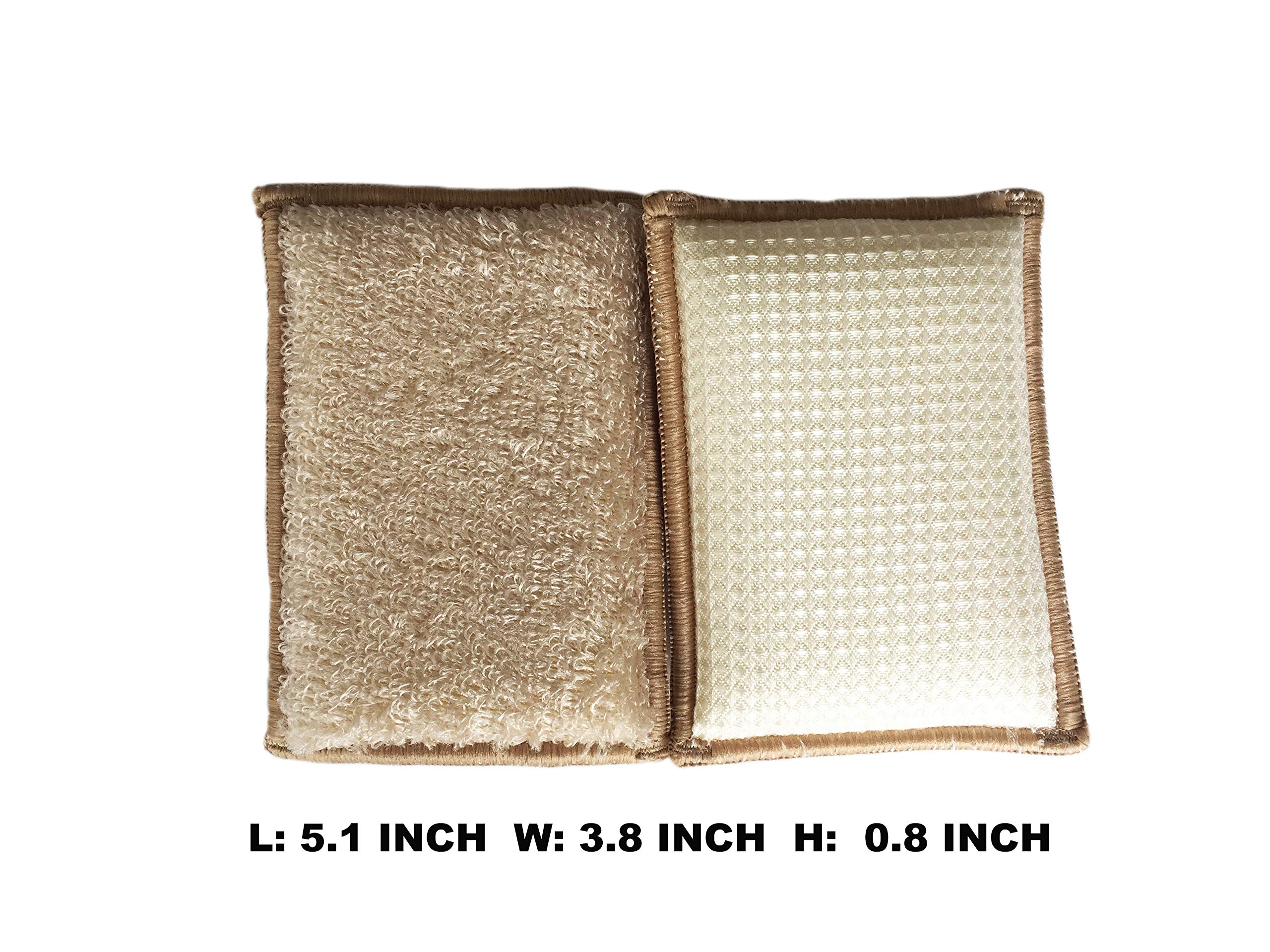 UKEENOR Natural Bamboo Sponges Kitchen Cleaning Sponges Dish Sponges Reusable Dish Washing Sponges Super Absorbent Eco Friendly 10 Packs