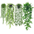 Der Rose 4Pcs Fake Plants Hanging Artificial Ivy Vines Faux Hanging Plants for Boho Home Bathroom Bedroom Living Room Wall Shelf Office Decor Indoor Outdoor