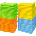 Simple Houseware Microfiber Cleaning Cloth 50 Pack, 12" x 12", 4 Color