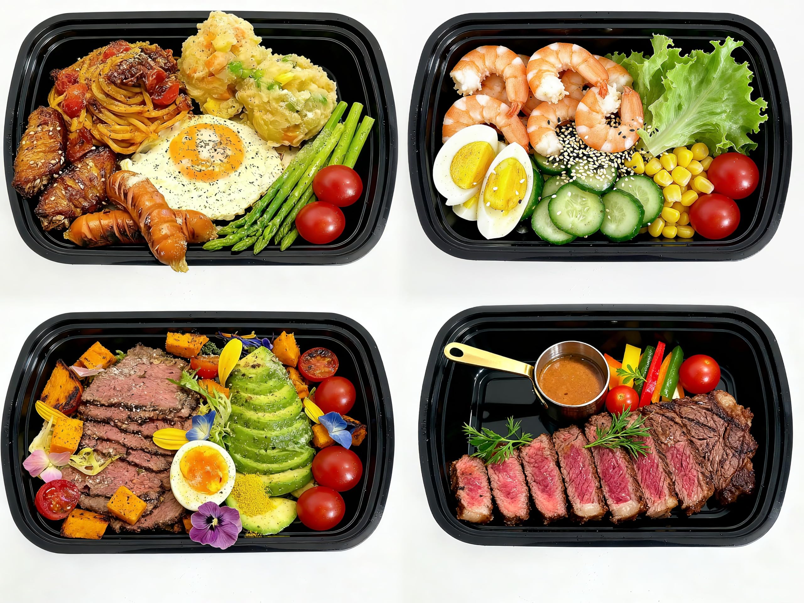 25pack 28oz Plastic Meal prep containers w/lid,Food prep containers, Take Out containers,Reusable Lunch Box,Microwave and Freezer Safe